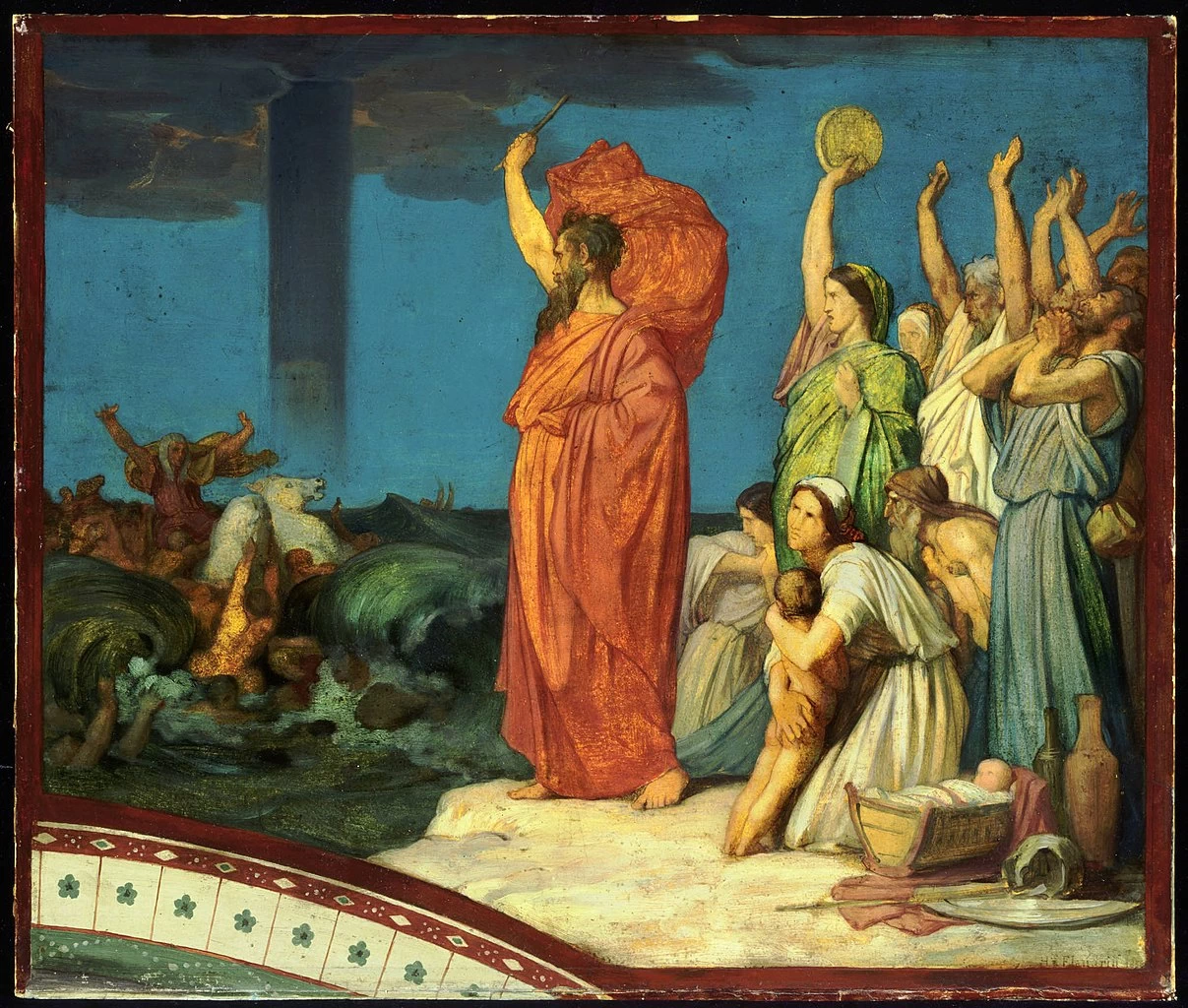 Hippolyte Flandrin - Mosè comanda alle acque di avvicinarsi all'esercito egiziano, Princeton University Art Museum